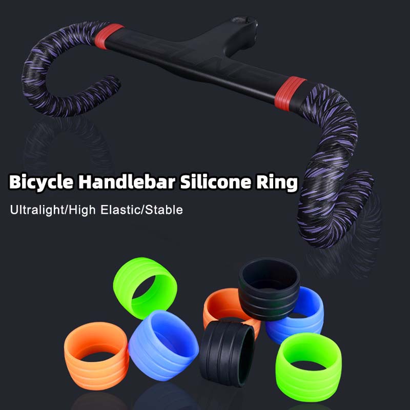 Bell Handlebar Ring - 2 ชิ้นถนนจักรยานสายรัดมือจับเทปแก้ไขแหวนซิลิโคนลื่นยางแขนลูปยืดหยุ่นสูงเทปพันแฮนด์คงที่แหวน