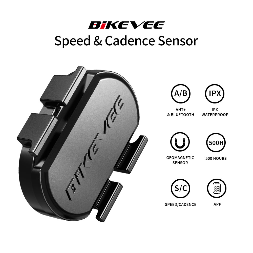 Cycling Commute - เซ็นเซอร์วัดความเร็วและรอบขาแบบไร้สาย Bikevee Universal Cadence & Speed