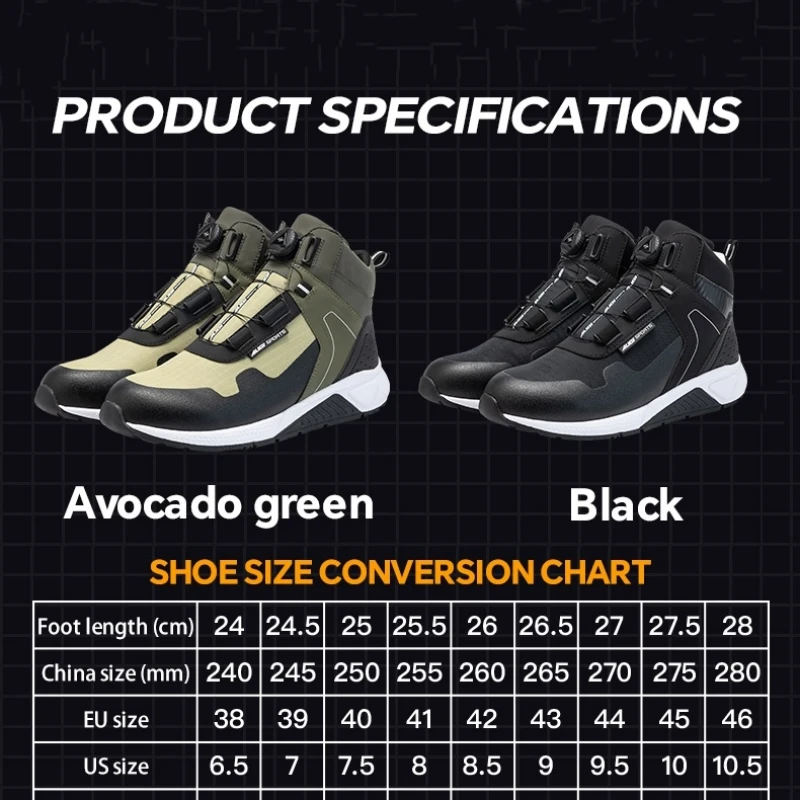 Cycling Shoes For Commute - รองเท้าบูทขี่มอเตอร์ไซค์ AUGI สำหรับผู้ชาย สวมใส่สบาย กันลื่น ทนทาน