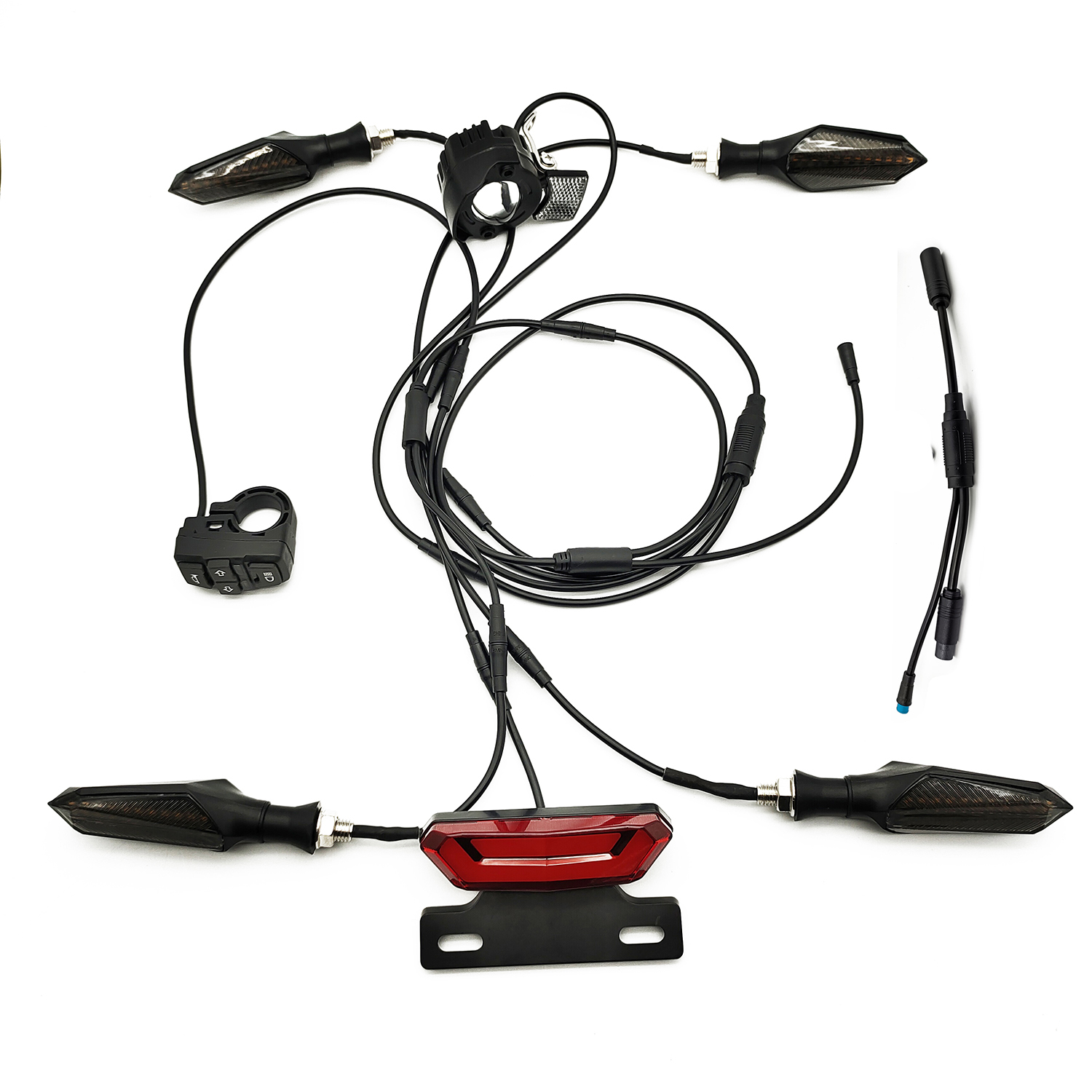 Bike Light Front Rear - ไฟฟ้าจักรยานกันน้ําสายชุดด้านหน้าด้านหลังกระพริบแบบไดนามิกไฟเลี้ยว 24V 36V 48V 52V 60V